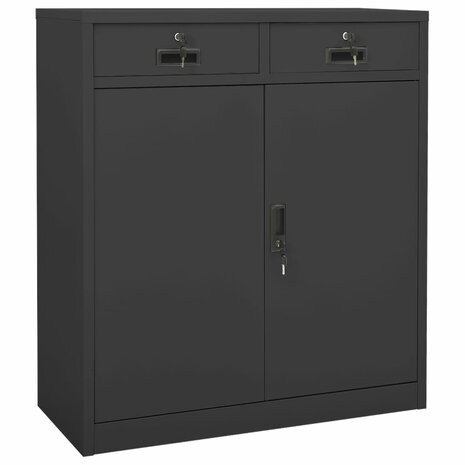 Archiefkast James 90x40x102 cm staal antracietkleurig