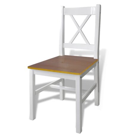 Eethoek Mirjam bruin en wit 4 stoelen