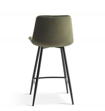 Counter chair Favo velvet groen barkruk kookeiland