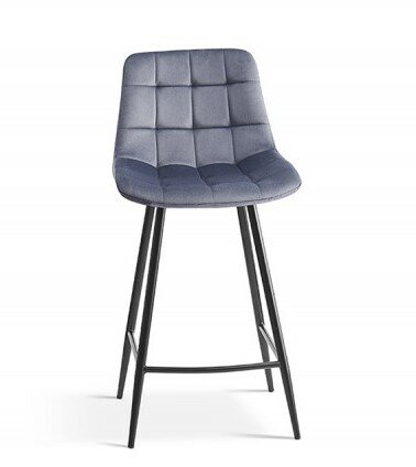 Counter chair Favo velvet grijs barkruk kookeiland
