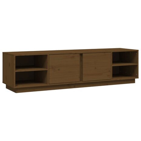 Tv-meubel Amber 156x40x40 cm massief grenenhout honingbruin