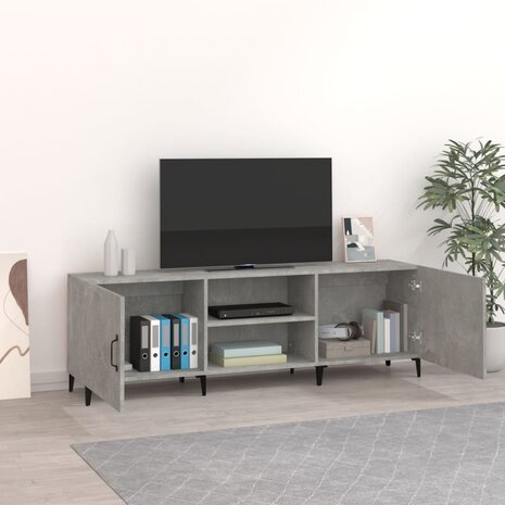 Tv-meubel Max 150x30x50 cm bewerkt hout betongrijs