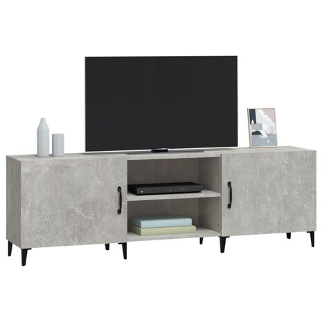 Tv-meubel Max 150x30x50 cm bewerkt hout betongrijs