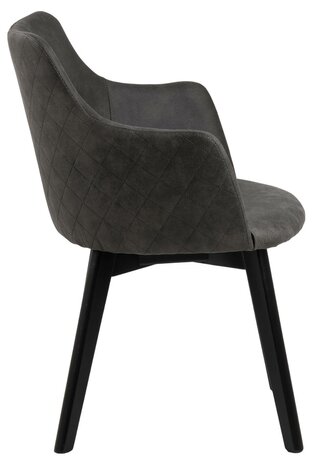Eethoek Fairbanks 200x100 cm zwart met 4 stoelen