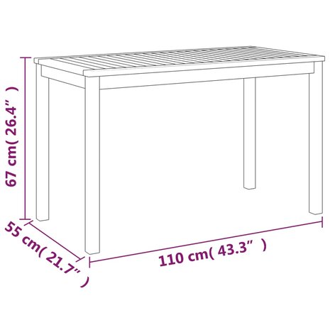 Tuinset Frisky massief acaciahout tafel met 2 krukken