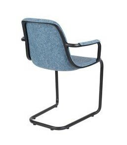 Zuiver - Eetkamerstoel Thirsty - SET 2 - zacht blauw met armleuning