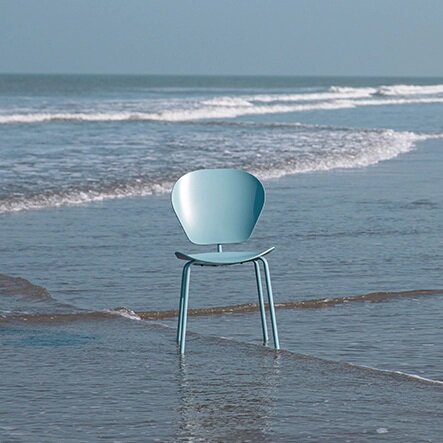 Zuiver - Eetkamerstoel The Ocean - SET 2 - blauw - gerecycled
