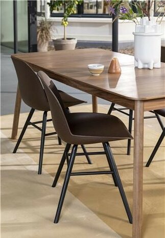 Zuiver - Eetkamerstoel Albert Kuip - Set 2 - koffie - gerecycled