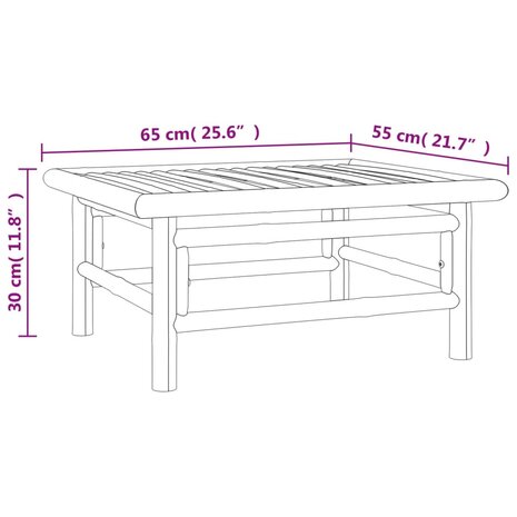 Tuintafel 65X55X30 Cm Bamboe