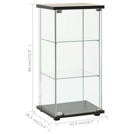 Vitrinekast Aspect Gehard Glas Zwart