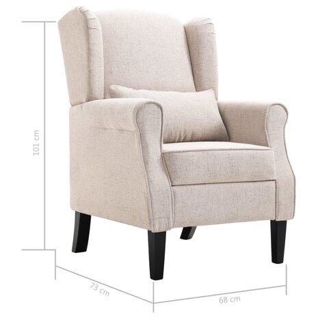 Fauteuil Oxford Stof Beige 