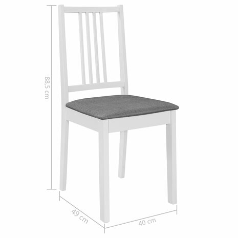 Eethoek Marga rond hout Wit 4 stoelen