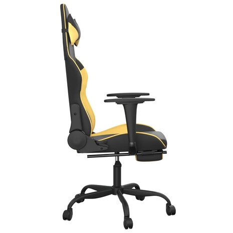 Gamestoel - Gaming stoel - Game stoel - Champion - Goud - met voetensteun - massage