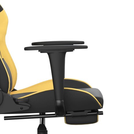 Gamestoel - Gaming stoel - Game stoel - Champion - Goud - met voetensteun - massage