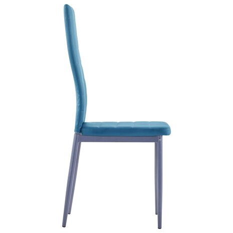 Eethoek Manders blauw 105x60cm met 4 stoelen