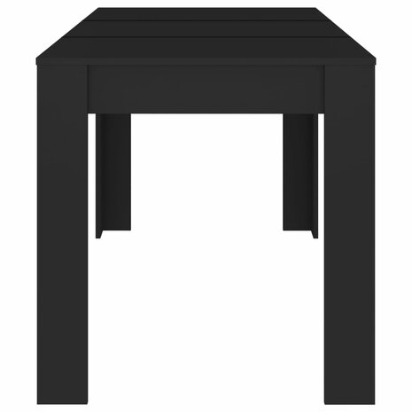 Eettafel Nero 140x74,5x76 cm zwart - smalle eettafel
