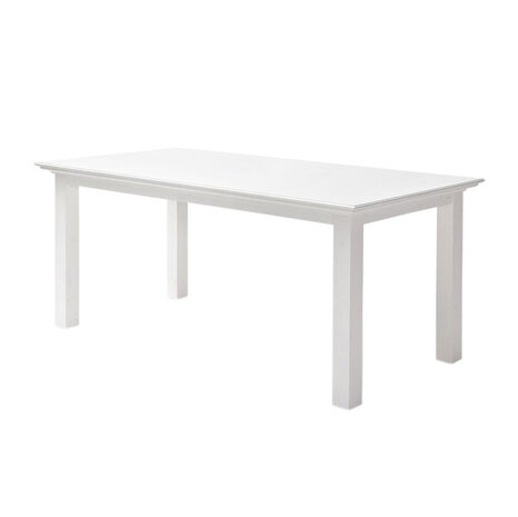 Eettafel wit hout 160cm Wittevilla schuin