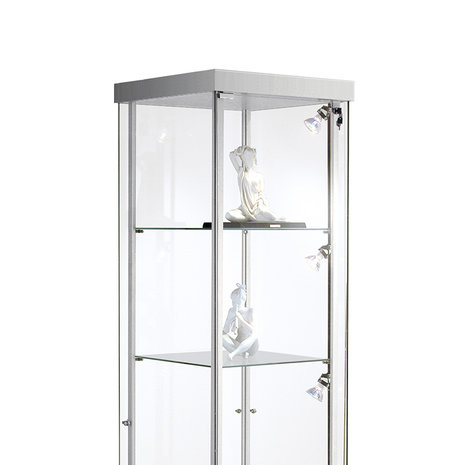 familie combinatie Hobart Vitrinekast glas vierkant glasvitrine met slot