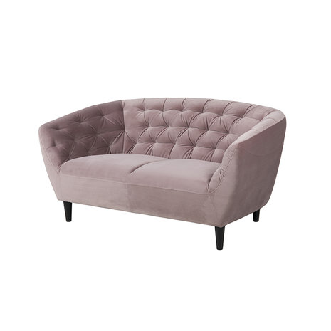 Meubelen-Online - Bank Stern 2-zits rose velours stof