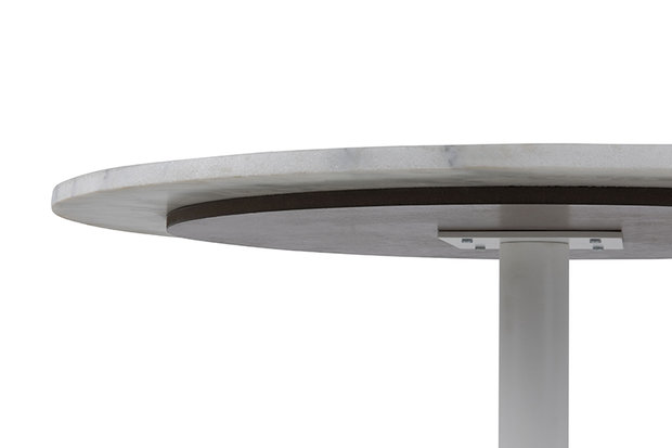 Meubelen-Online - Eettafel Isabella wit marmer rond constructie