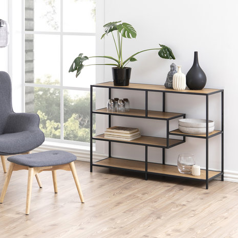 Actona - Boekenkast Honkytonk 78cm asymmetrisch wild eiken sfeer