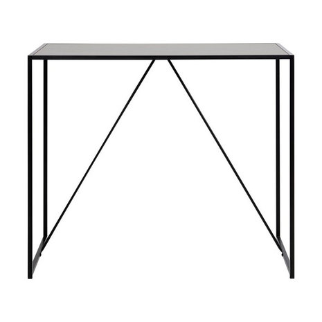 Meubelen-Online - Bartafel Honkytonk zwart essen sidetable vooraanzicht