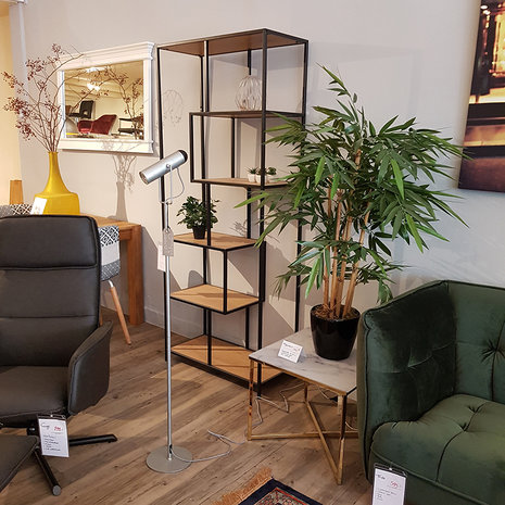 Meubelen-Online - Boekenkast Honkytonk 185cm asymmetrisch wild eiken sfeer