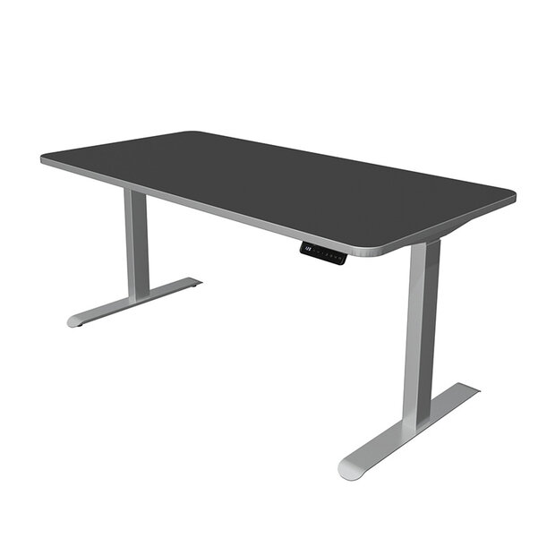Meubelen-Online - Zit sta bureau Move-3 premium antraciet 160x80cm