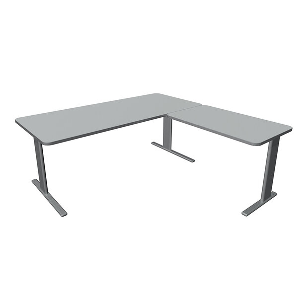 Kerkmann - Hoekbureau Unic comfort grijs 180x180cm