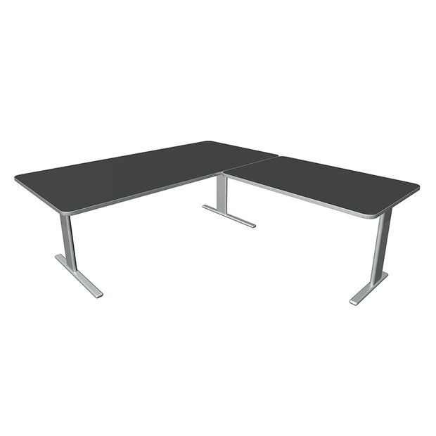 Kerkmann - Hoekbureau Unic comfort antraciet 200x220cm