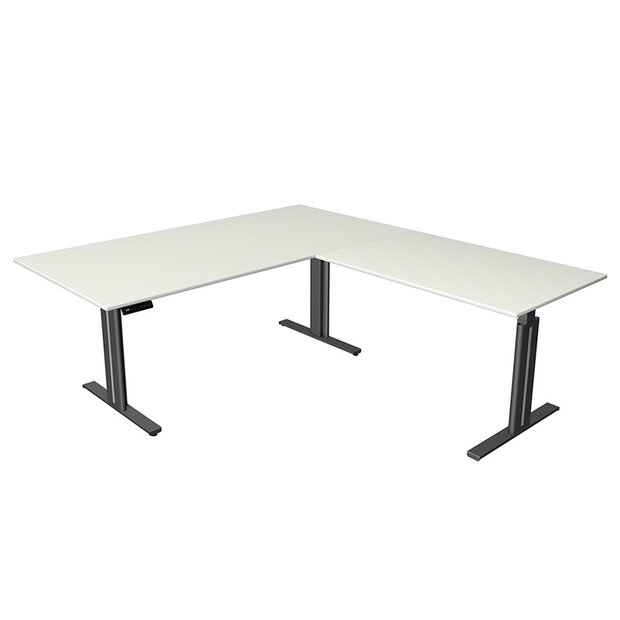 Kerkmann - Hoekbureau Move-3 elegant wit 200x220cm elektrisch verstelbaar