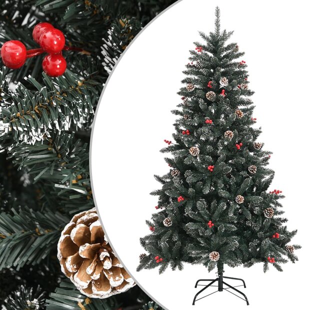Kunstkerstboom met standaard 150 cm PVC groen | Prachtig!