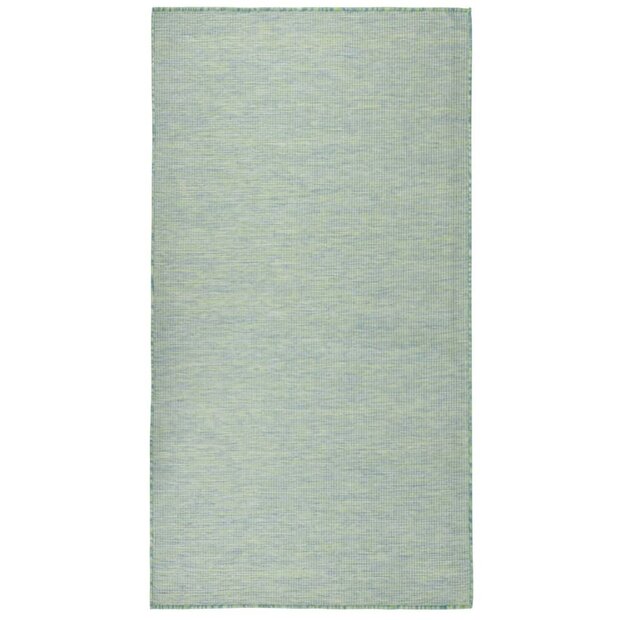 Buitenkleed Platgeweven 140X200 Cm Turquoise