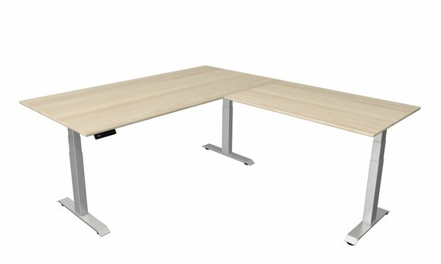 L-vormig bureau Move-4 blank essen 200x220cm 