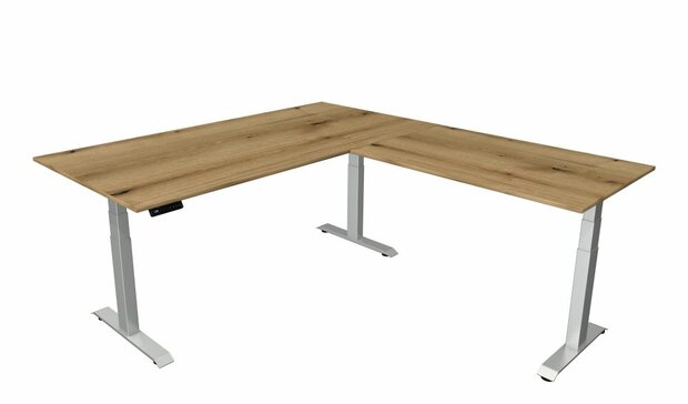 bureau met hoek Move-4 eiken 200x220cm elektrisch