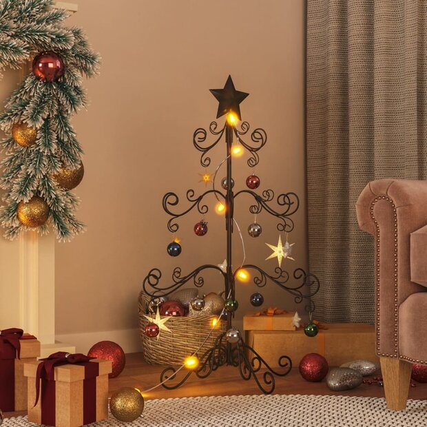 Kerstboom Barok 90 Cm Metaal Zwart