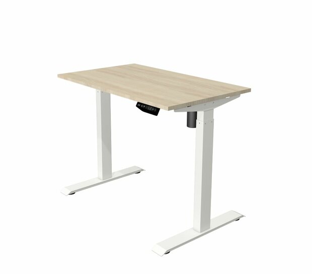 Kerkmann - Zit sta bureau Move-1 100x60cm naturel - witte poten - elektrisch