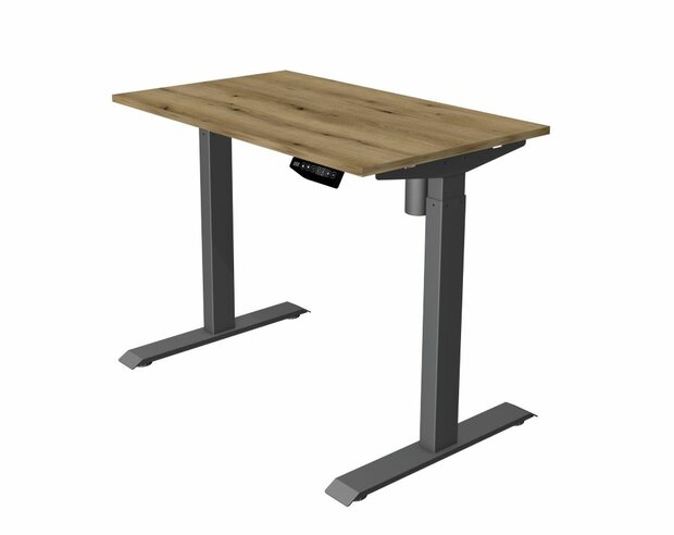 Kerkmann - Zit sta bureau Move-1 100x60cm eiken - antraciet poten - elektrisch