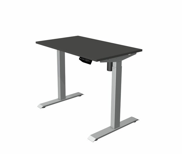 Kerkmann - Zit sta bureau Move-1 100x60cm antraciet - zilver poten - elektrisch