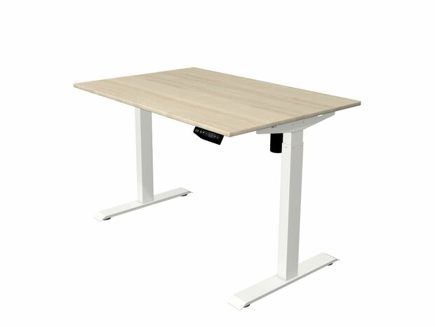 Kerkmann - Zit sta bureau Move-1 120x80cm naturel - witte poten - elektrisch