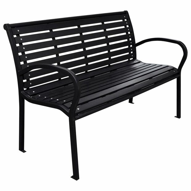 Tuinbank Galactic 116 cm staal en HKC zwart