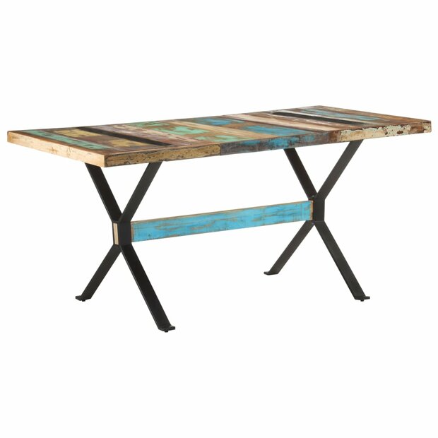 Eettafel Indus 160 x 80 x 76 cm massief gerecycled hout
