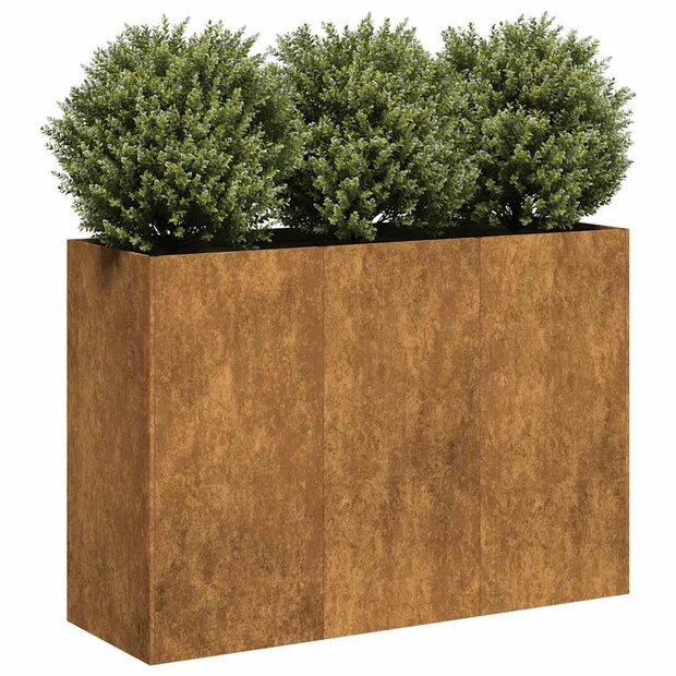 Plantenbak Roestig Weervast Staal Cortenstaal 120 x 40 x 80 cm