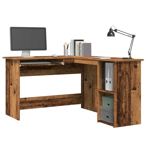 Hoekbureau Diever 120x140x75 cm donker bruin