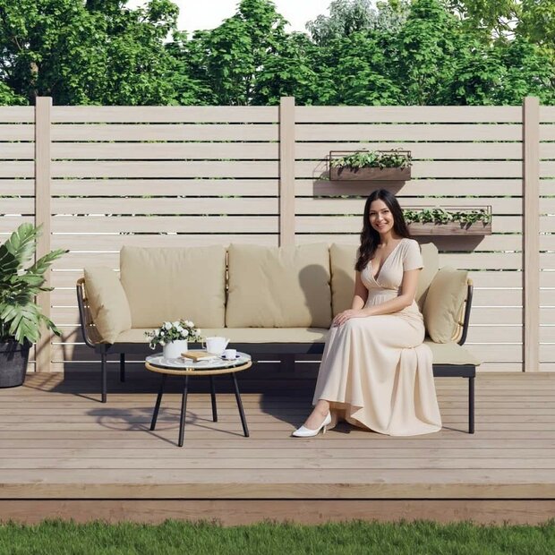 3-Delige Loungeset Hinke Met Kussens Poly Rattan Beige