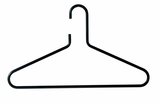 Kleerhangers metaal design set 5 stuks zwart