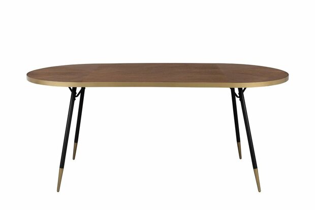 Eettafel Denise ovaal 200x90 cm - bruin essen hout