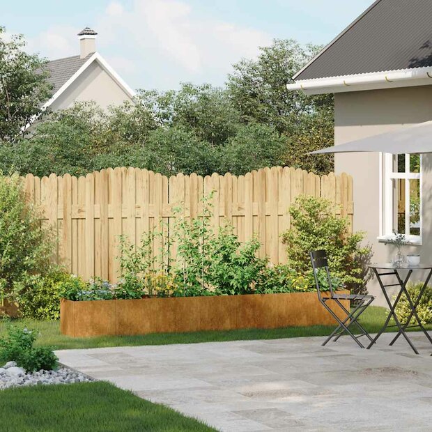 Plantenbak Armin roestig 280x40x40 cm weervast cortenstaal