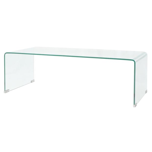 Salontafel Ambrosius 98x45x30 cm gehard glas transparant
