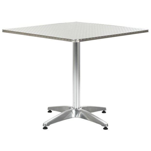 Tuintafel Limo 80x80x70 cm aluminium zilverkleurig